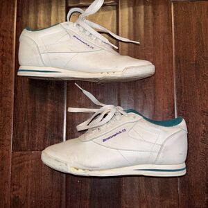 Brunswick Vintage 80’s Women’s Size 5.5 mens/36 euro Bowling Shoe White Teal Acc